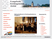 Tablet Screenshot of evangelische-kirche-alsfeld.de